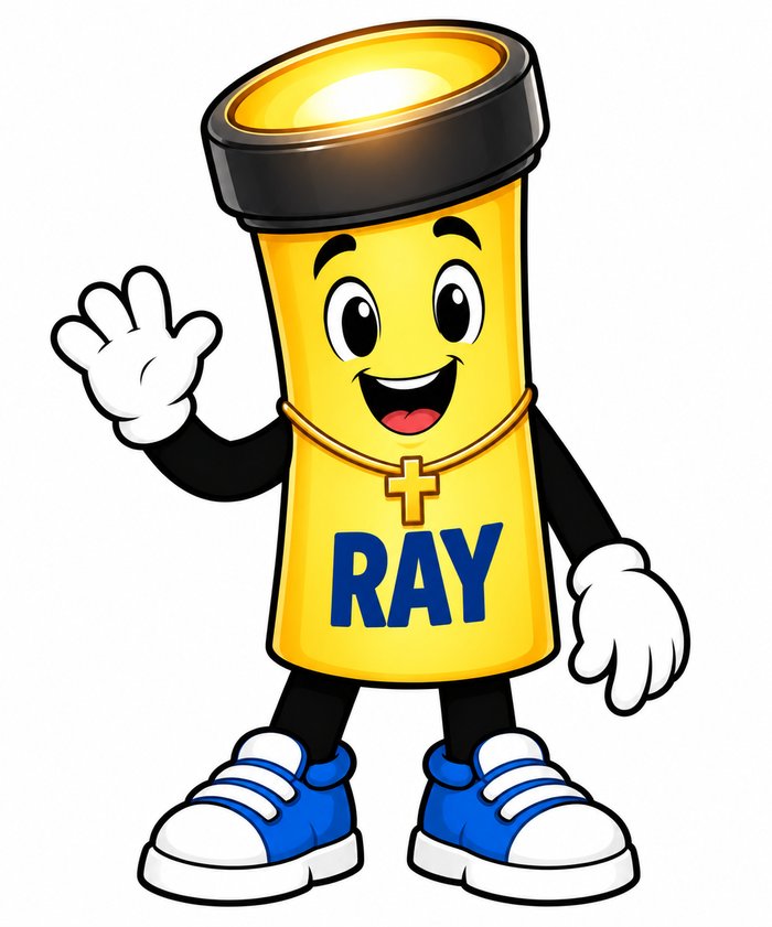 Ray the flashlight waving